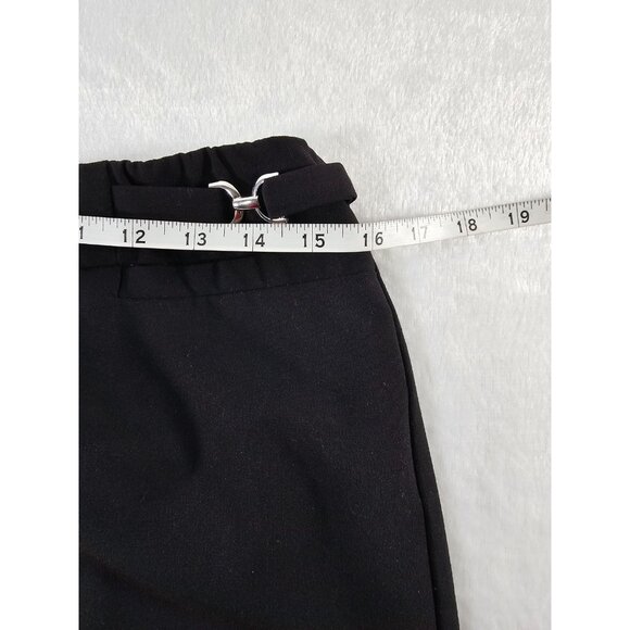 Women's  BRIGGS A-Line Skirt Pull on Elastic Waist Knee Length  Black SZ 10 - Picture 5 of 6